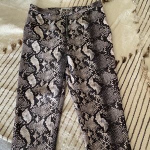 Psychedelic Snake Print mid rise pants